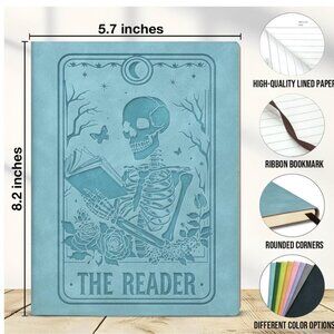 Gothic Skeleton "The Reader" Softback Notebook Journal NWT